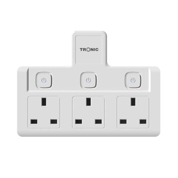 Buy Tronic EC 7233-BS 13A 3-Gang UK Socket Adaptor in [storefront]