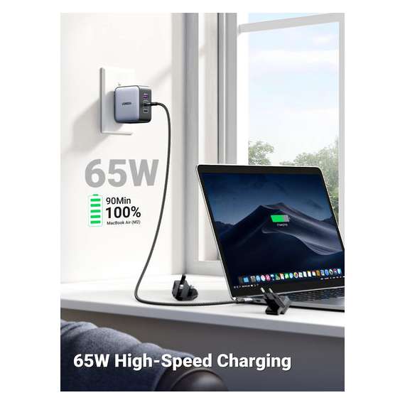 Buy UGREEN 65W 3-Port GaN Fast Charger with Interchangeable Plugs in [storefront]