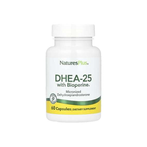 Buy NaturesPlus Dhea-25 with Bioperine 25mg 60Capsules Supplement in [storefront]