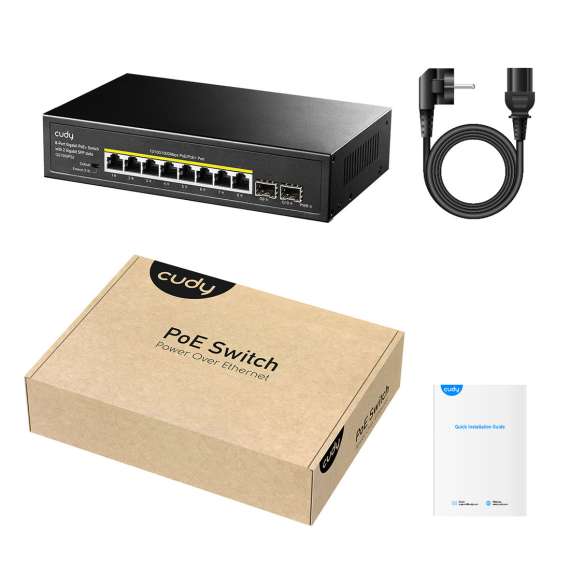 Buy Cudy GS1008PS2  8 Port Gigabit PoE+ Switch with 2 Gigabit SFP Slots in [storefront]