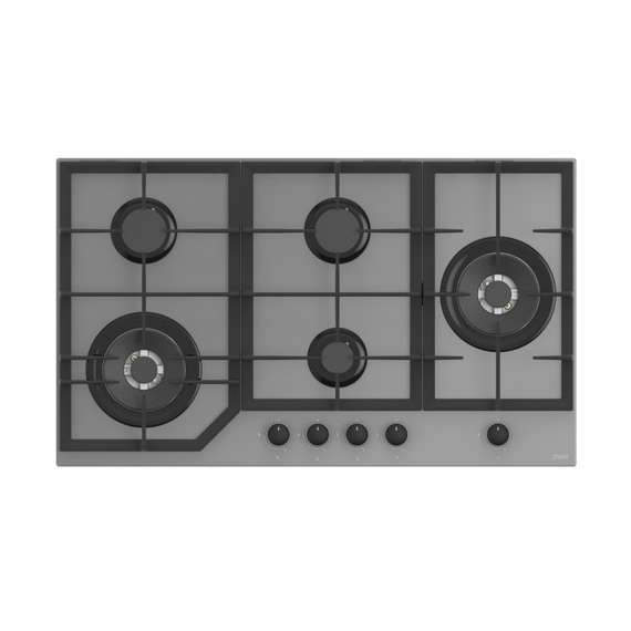 Buy Mika MGH92504FGGW2 90cm 5 Gas with 2 WOK Built-In Gas Hob in [storefront]