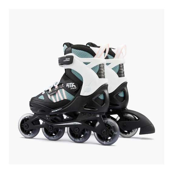 Buy Oxelo Fit5 Kids Inline Fitness Skates, Product Colour: Green & Pink, Shoe Size: UK 2.5-5 / EU 35-38 in [storefront]
