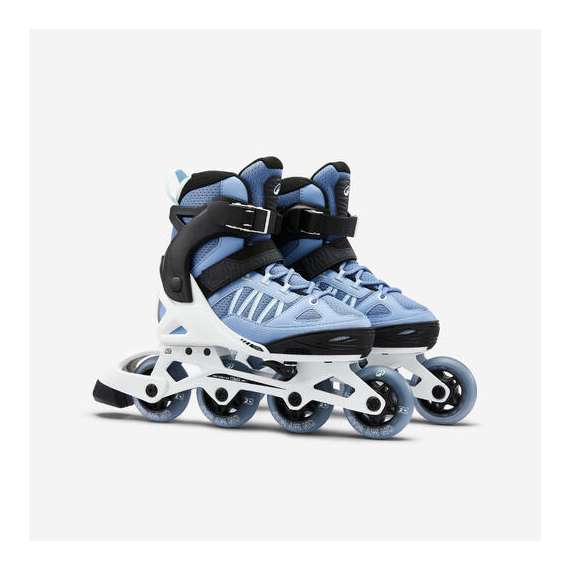Buy Oxelo Fit5 Kids Inline Fitness Skates, Product Colour: White & Blue, Shoe Size: UK 5-7 / EU 38-41 in [storefront]