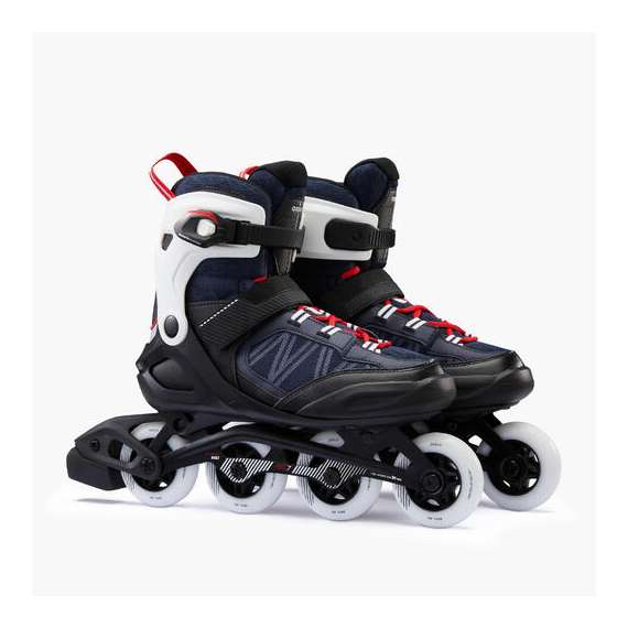 Buy Oxelo Fit500 Adult Inline Fitness Skates, Product Colour: Ice Grey, Shoe Size: 41 in [storefront]