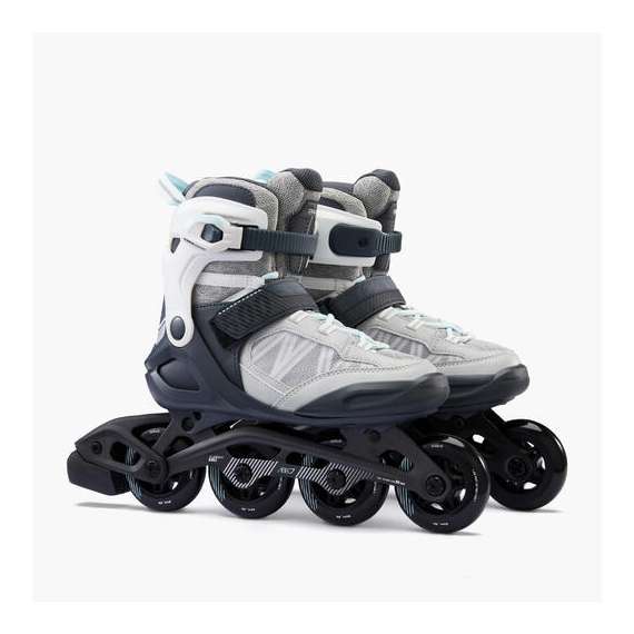 Buy Oxelo Fit500 Adult Inline Fitness Skates, Product Colour: Ice Grey, Shoe Size: 41 in [storefront]