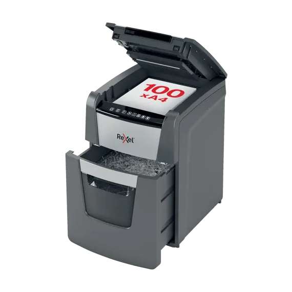 Buy Rexel Optimum AutoFeed+ 100X Automatic Cross Cut Paper Shredder in [storefront]