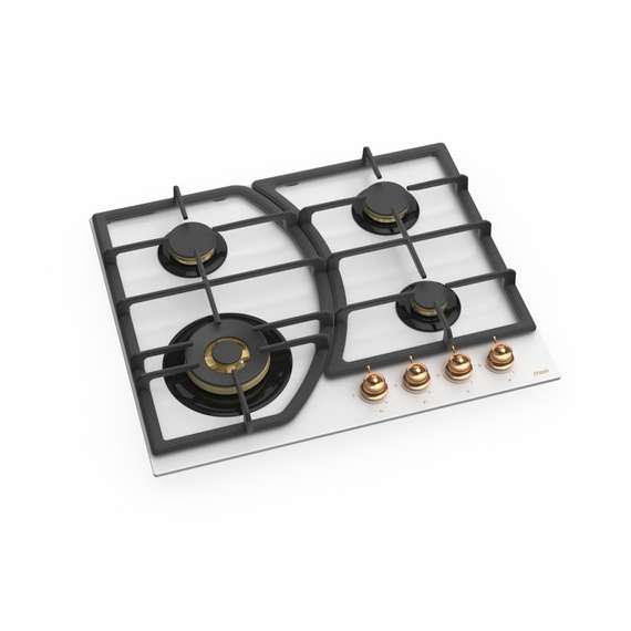 Buy MIKA Built-In 60cm 4 Gas with WOK BRASS SABAF Burner Gas Hob in [storefront]