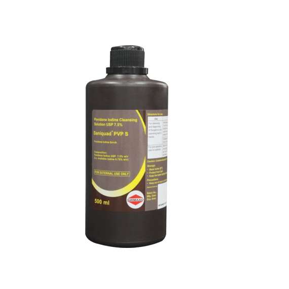 Buy Sirmaxo Saniquad 500ml 7.5% Povidone Iodine Scrub in [storefront]