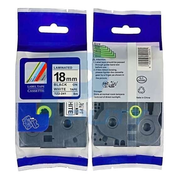 Buy Brother TZ2-241 18mm Black on White Compatible Label Tape in [storefront]