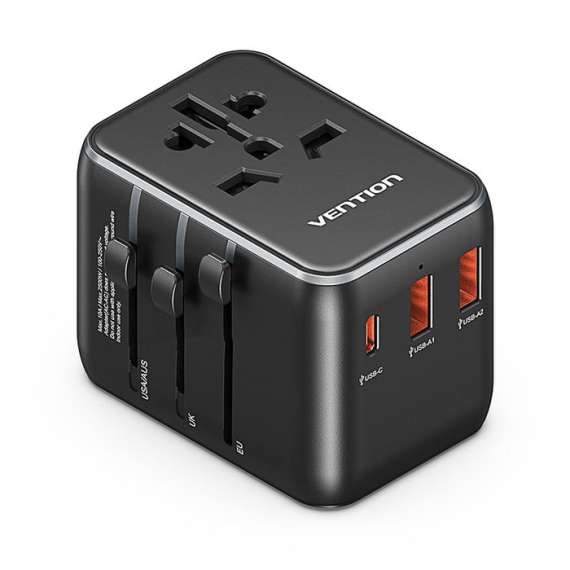 Buy Vention 3-Port USB (C+A+A) Universal Travel Adapter in [storefront]