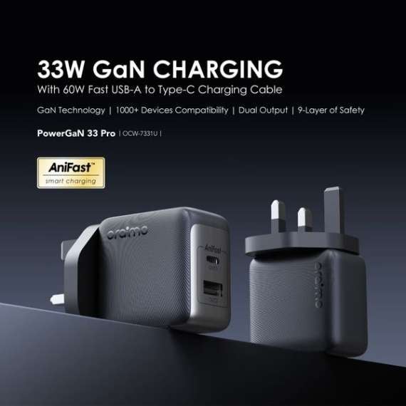 Buy Oraimo PowerGaN 33 Pro 33W GaN Wall Charger in [storefront]