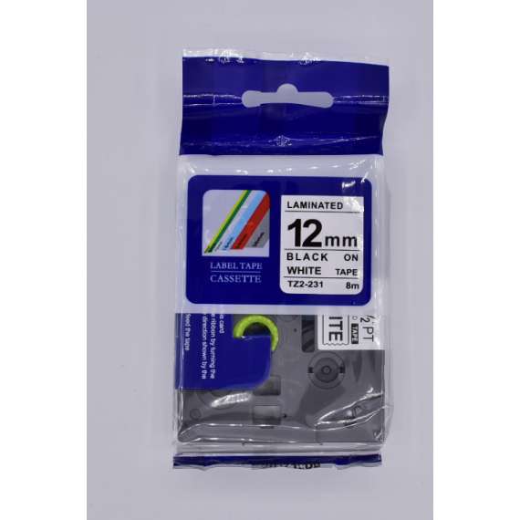 Buy Brother TZ2-231 12mm Black on White Compatible Label Tape in [storefront]