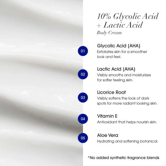 Buy Advanced Clinicals 10% Glycolic Acid and Lactic Acid Exfoliating Body Cream in [storefront]