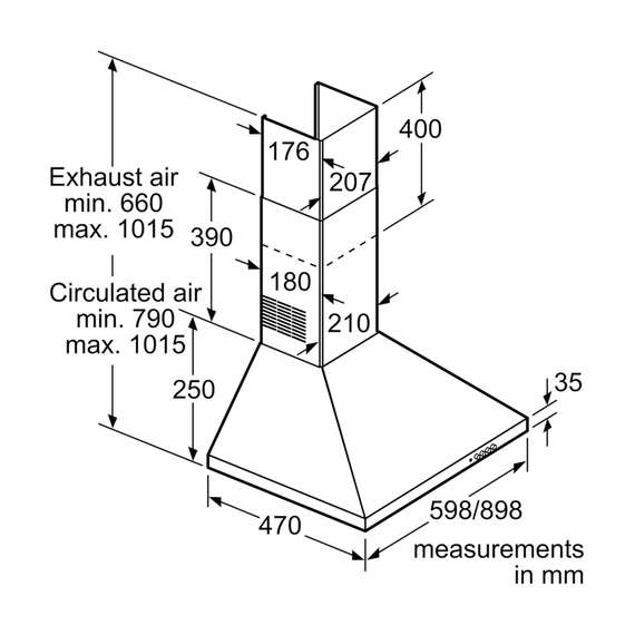 Buy Bosch DWP94CC50M 90CM Built in Hood in [storefront]