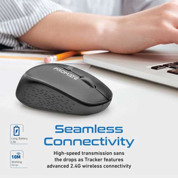 Buy Promate 1600DPI MaxComfort Ergonomic Wireless Mouse in [storefront]