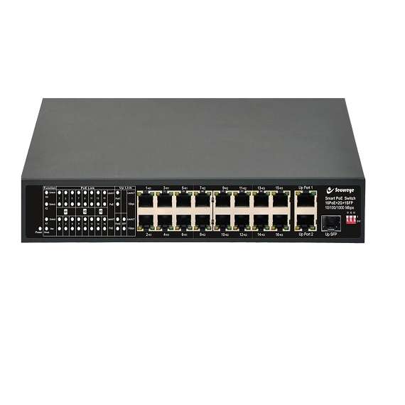 Buy Secureye S-16FE-2UG-1UF 16 Port Fast Ethernet Poe Switch in [storefront]