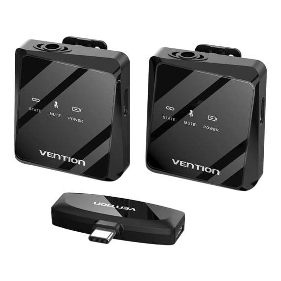 Buy Vention USB-C 2-Pack Wireless Lavalier Microphone in [storefront]
