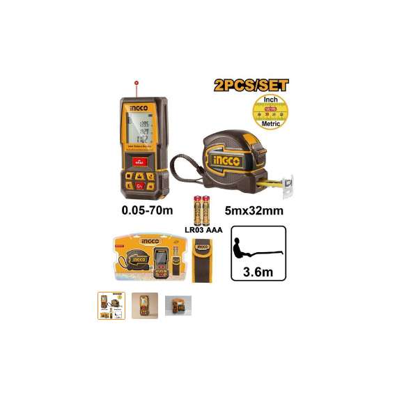 Buy Ingco HLDD241201 Laser distance detector combo kit in [storefront]