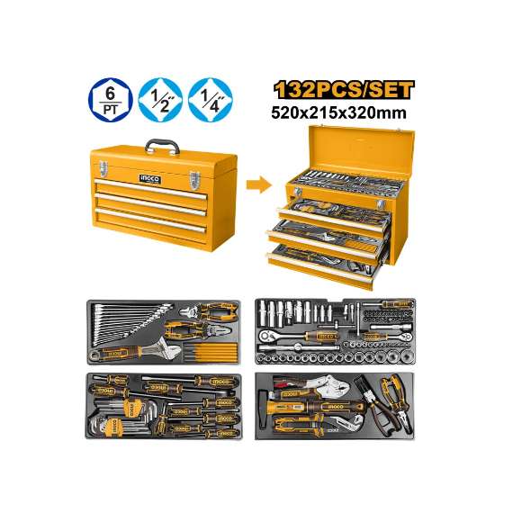 Buy Ingco HTCS221321 132 PCS Toolchest Set in [storefront]