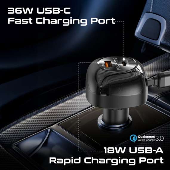 Buy Promate POWERDRIVE-RCI81 81W Multi-Port Car Charger in [storefront]