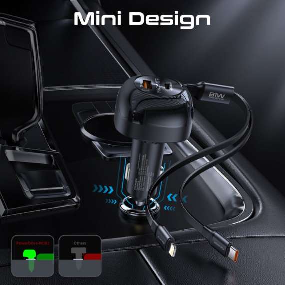 Buy Promate POWERDRIVE-RCI81 81W Multi-Port Car Charger in [storefront]