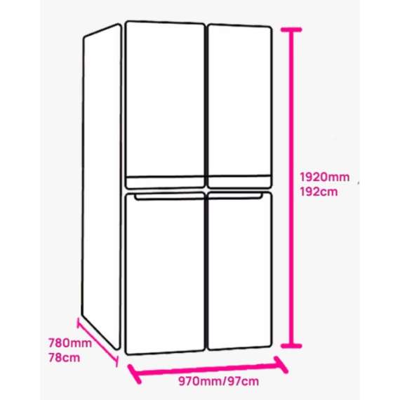Buy Armco ARF-NF800-X4D(SS)  665L 4 Door Cross Door Refrigerator in [storefront]