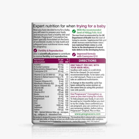 Buy Vitabiotics Pregnacare Conception 30Tablets Supplement in [storefront]