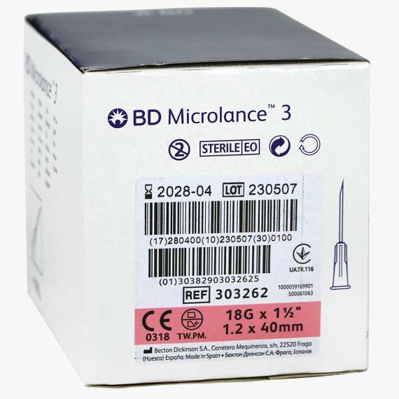 Buy BD Microlance 18G by 40mm 100Pack Thin Wall Needles in [storefront]