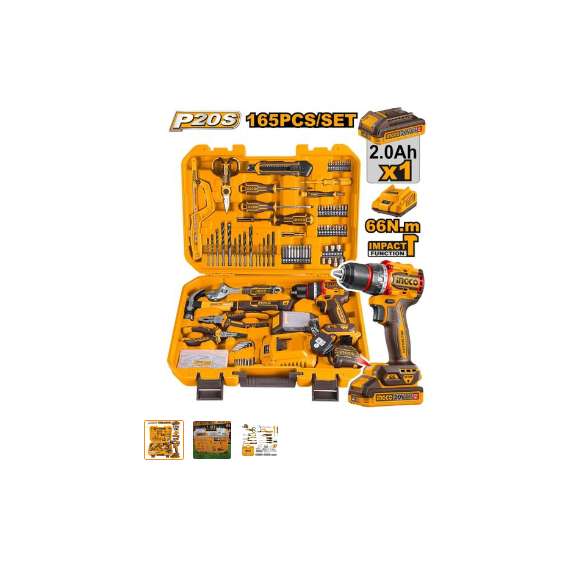 Buy Ingco HKTHP11651 165Pcs Drill Tools Set in [storefront]