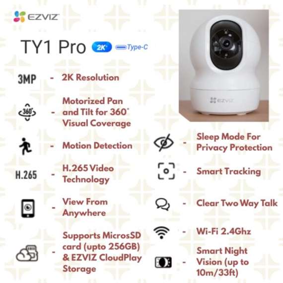Buy EZVIZ Indoor WiFi 1080P TY1 Security Camera in [storefront]