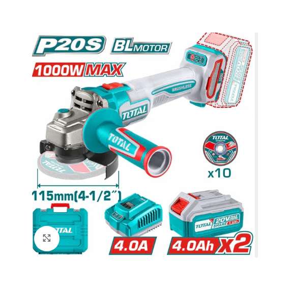 Buy Total TAGLI271532 1000v 20v Cordless angle grinder in [storefront]