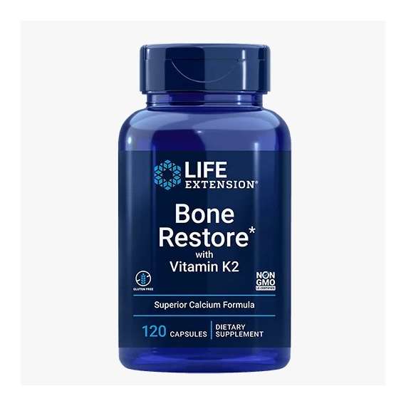 Buy Life Extension Bone Restore with Vitamin K2 120Capsules Supplement in [storefront]