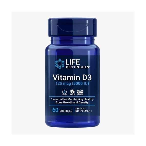 Buy Life Extension Vitamin D3 5000IU 60Softgels Supplement in [storefront]