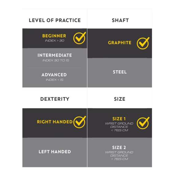 Buy Inesis Adult Right Handed Size1 Graphite 7Clubs Golf Kit in [storefront]