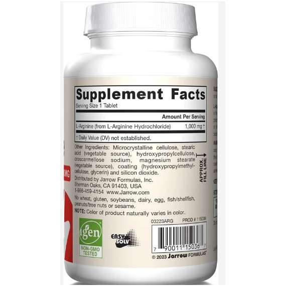 Buy Jarrow Arginine 1000mg Tablet in [storefront]