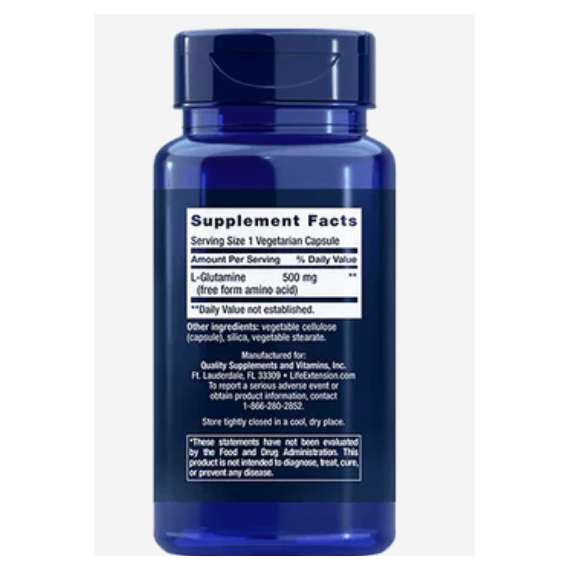 Buy Life Extension L-Glutamine 500mg Capsules in [storefront]