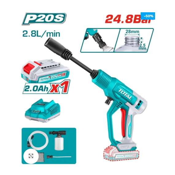 Buy Total TPWLI20362 24.8Bar Cordless pressure washer in [storefront]
