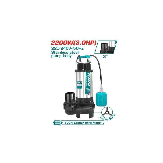 Buy Total TWP7220026 2200W 3.0HP 13M head Sewage submersible pump in [storefront]