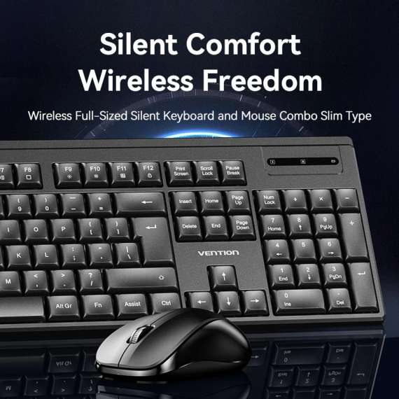 Buy Vention Wireless Full-Sized Silent Keyboard and Mouse Combo in [storefront]