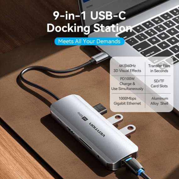 Buy Vention USB C Multi-function 9 in 1  Docking Station in [storefront]