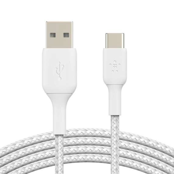 Buy Belkin BoostCharge Braided USB-C to USB-A 1M Cable in [storefront]
