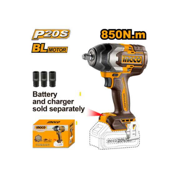 Buy Ingco CIWLI20851 Cordless Impact Wrench in [storefront]