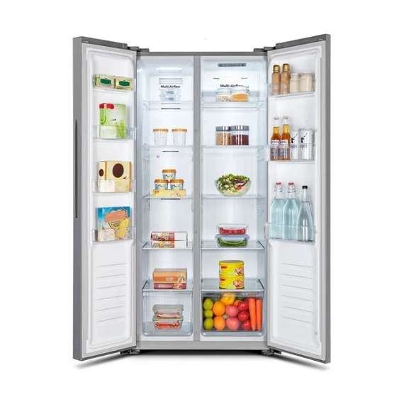 Buy Hisense RC-56WS4SA 441L Silver Side By Side Fridge in [storefront]