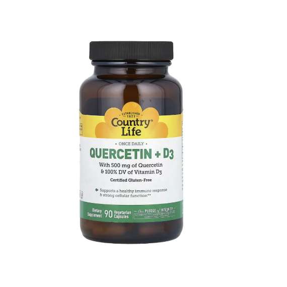 Buy Country Life Quercetin and D3 90 Capsules in [storefront]