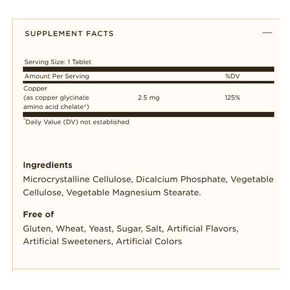 Buy Solgar Chelated Copper 100 Tablets in [storefront]