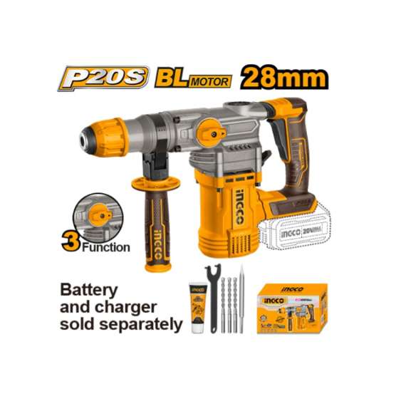 Buy Ingco CRHLI20288 20V Cordless LI-ION Rotary Hammer in [storefront]