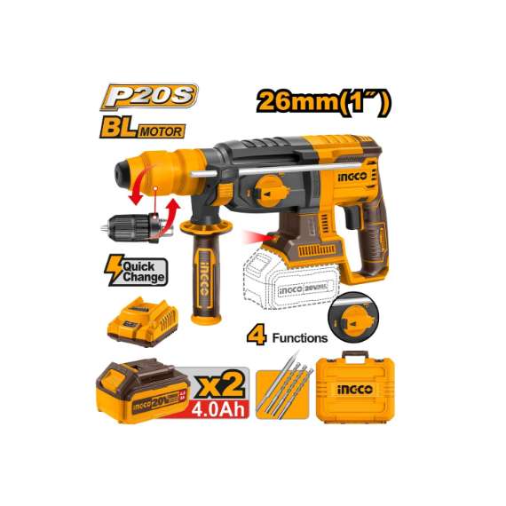 Buy Ingco CRHLI202289 20V L-ION Rotary Hammer in [storefront]