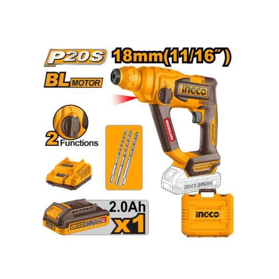 Buy Ingco CRHLI201881 L-ION 20V  Rotary Hammer in [storefront]
