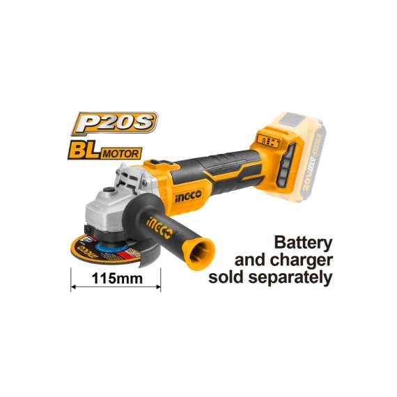 Buy Ingco CAGLI1152 20V Cordless LI-ION Angle Grinder in [storefront]