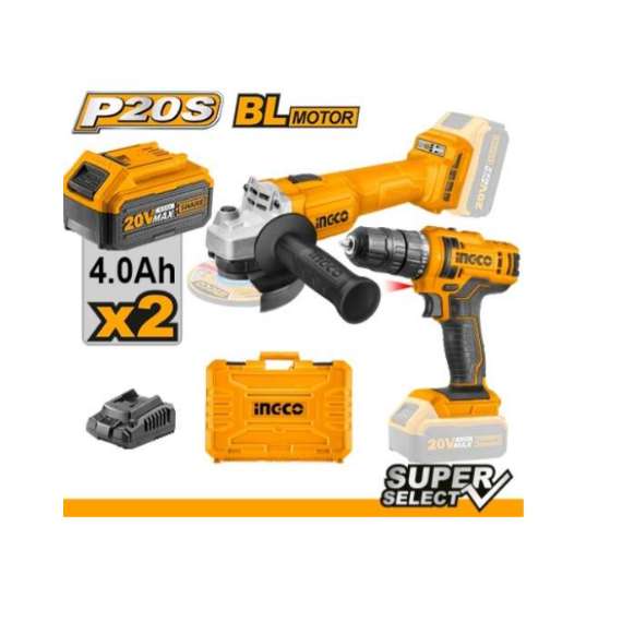 Buy Ingco CKLI20157 20V LI-ION Cordless 2PCS Comb Kit in [storefront]